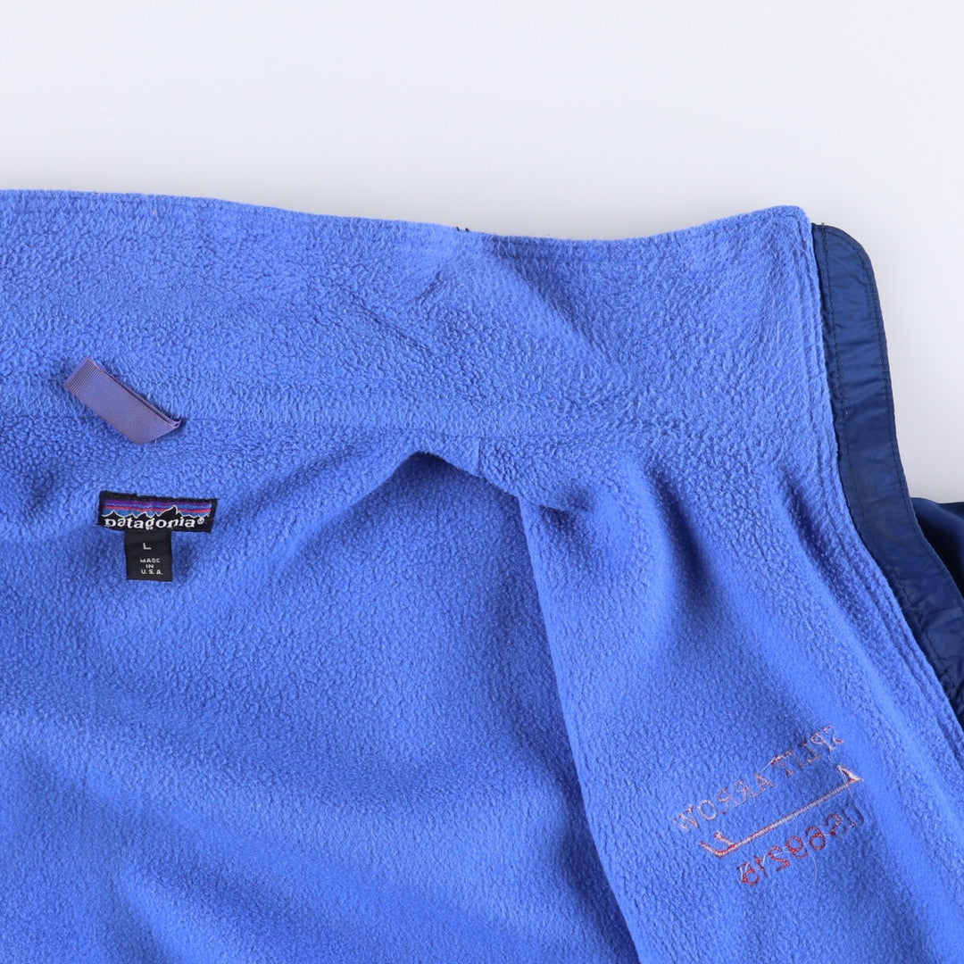 2000'S Patagonia Shell Synchilla Jacket 42101S2 Nylon Jacket Made in USA, Men's Size L Nylon blue type Vintage Second Hand