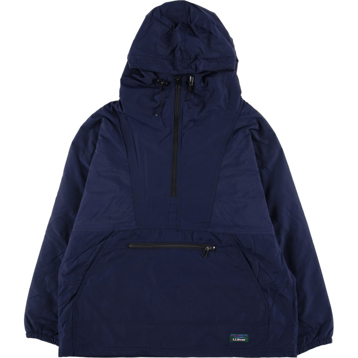 Vintage 70s-80'S LL Bean Thinsulate Padded Anorak Parka Puffer Jacket, Made in USA, Women's Size L Nylon navy blue type Vintage Second Hand