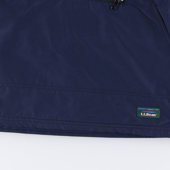 Vintage 70s-80'S LL Bean Thinsulate Padded Anorak Parka Puffer Jacket, Made in USA, Women's Size L Nylon navy blue type Vintage Second Hand