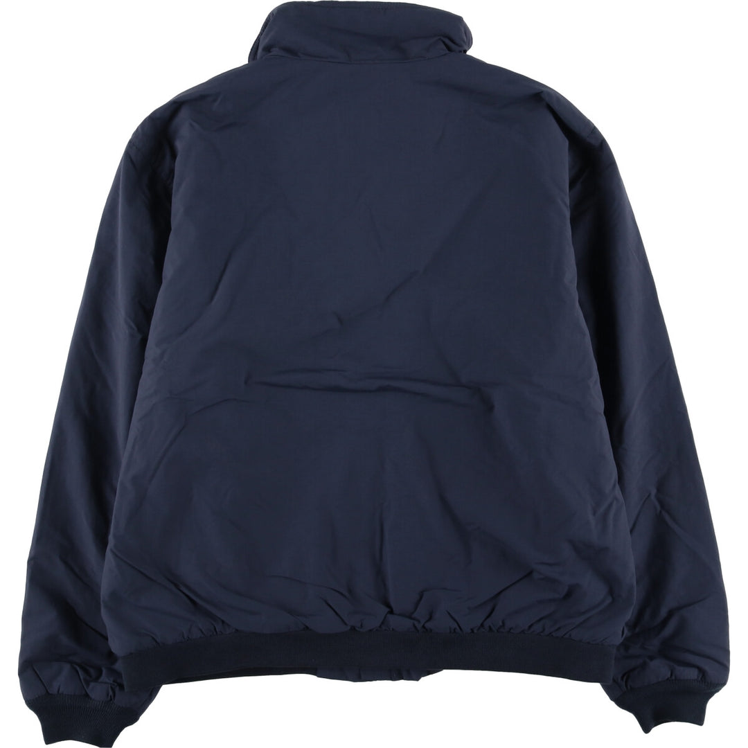 90s-00'S LLBean padded puffer jacket, men's size L Nylon navy blue type Vintage Second Hand