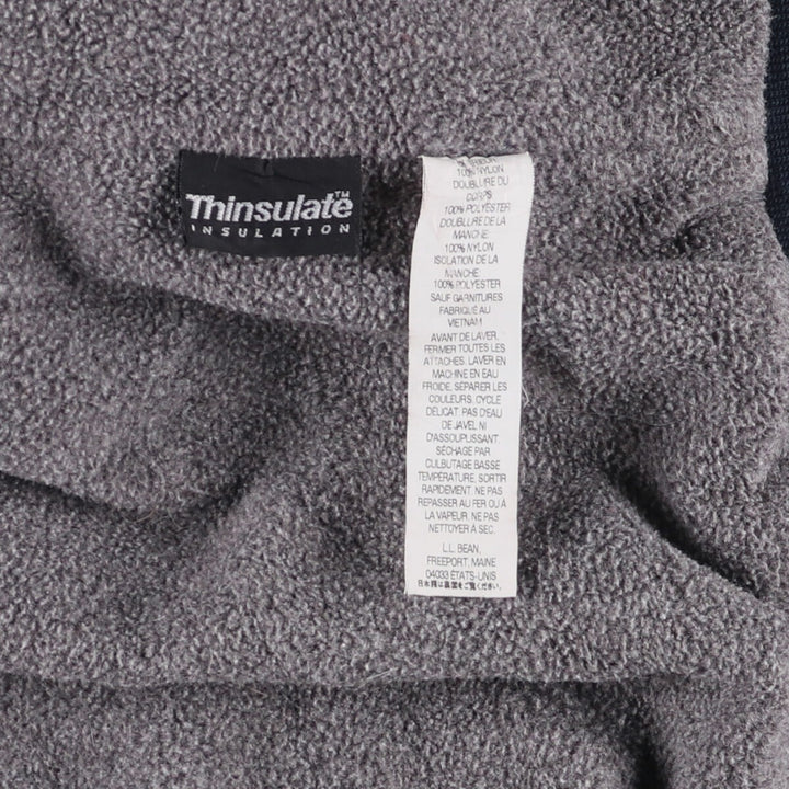 90s-00'S LLBean padded puffer jacket, men's size L Nylon navy blue type Vintage Second Hand