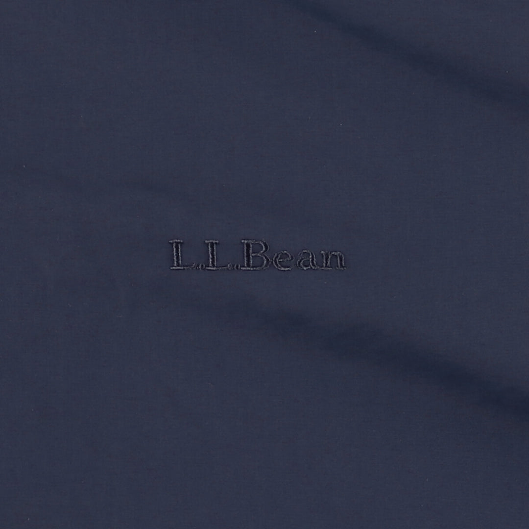 90s-00'S LLBean padded puffer jacket, men's size L Nylon navy blue type Vintage Second Hand