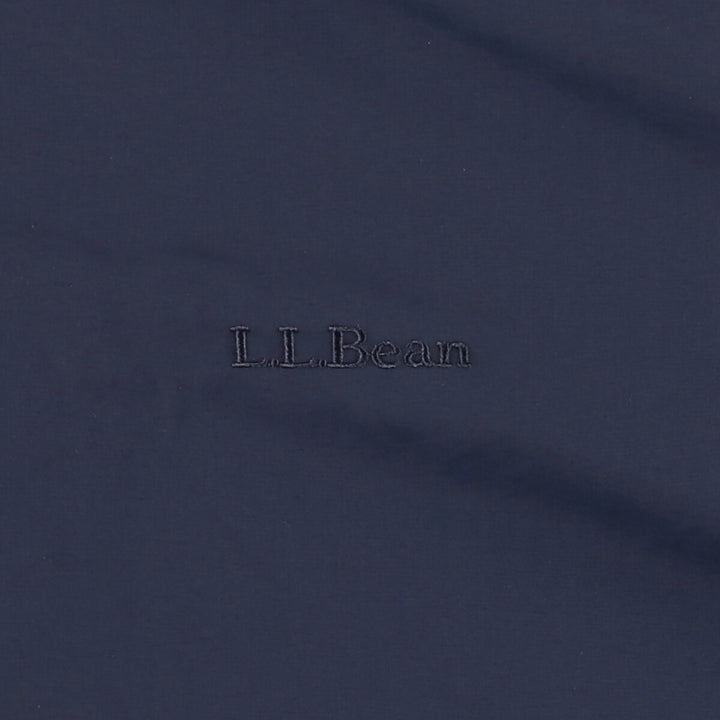 90s-00'S LLBean padded puffer jacket, men's size L Nylon navy blue type Vintage Second Hand