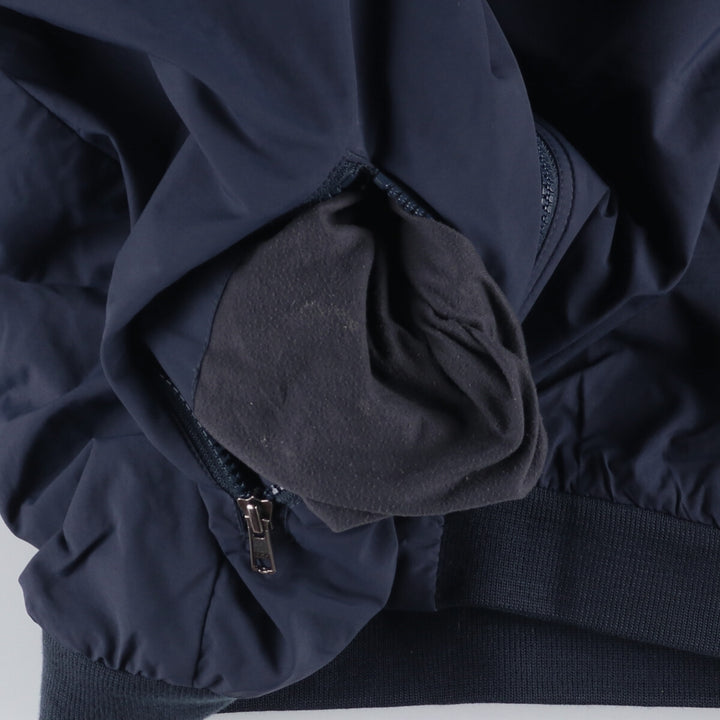 90s-00'S LLBean padded puffer jacket, men's size L Nylon navy blue type Vintage Second Hand