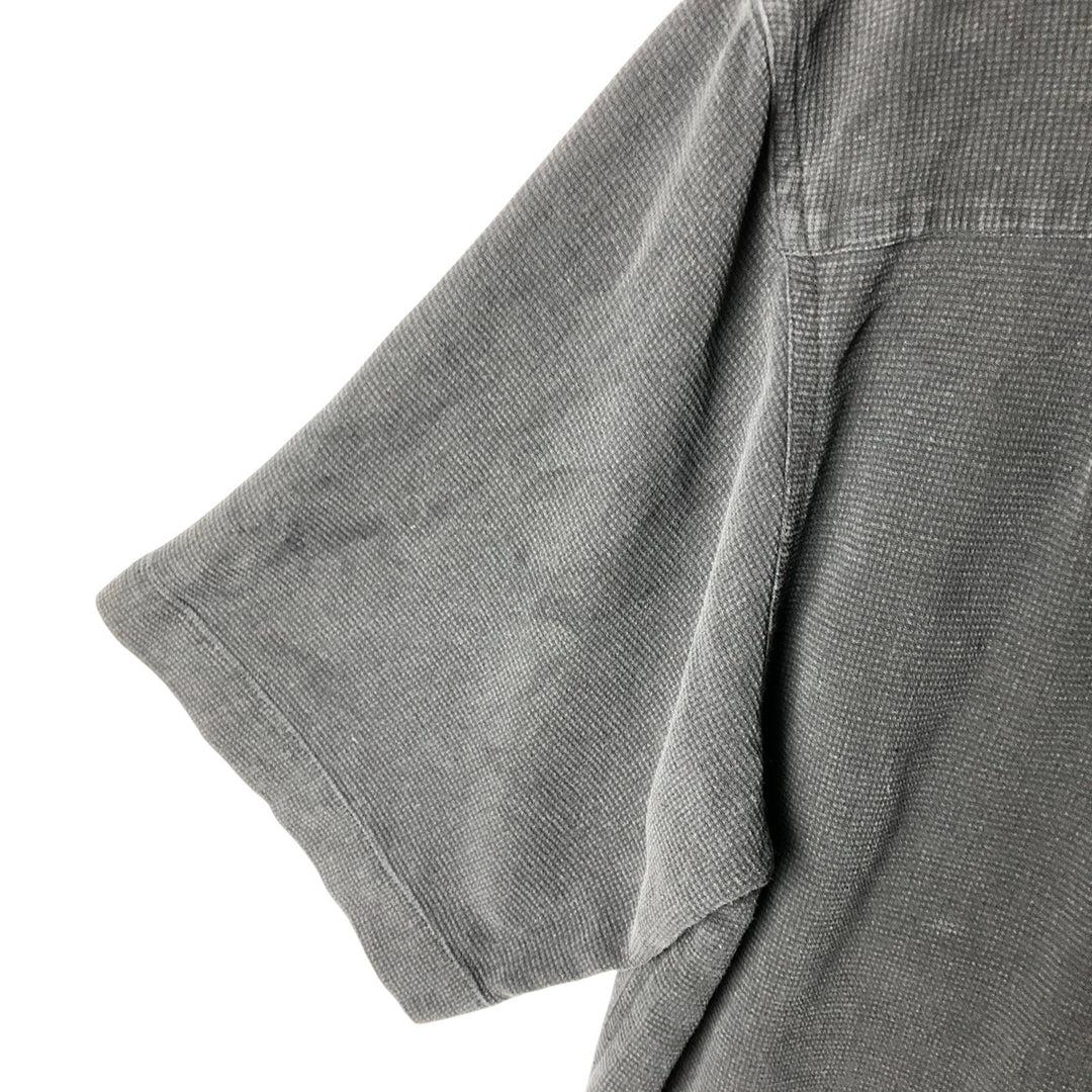 VINTAGE SILK Short Sleeve Open Collar Silk Shirt, Box Shirt, Men's Size M silk black type Vintage Second Hand