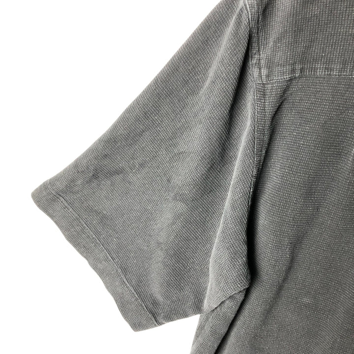 VINTAGE SILK Short Sleeve Open Collar Silk Shirt, Box Shirt, Men's Size M silk black type Vintage Second Hand