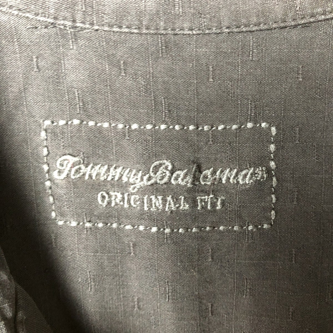 Vintage Tommy Bahama all-over print short-sleeved open-collar silk box shirt, size L, men's size L silk black type Vintage Second Hand