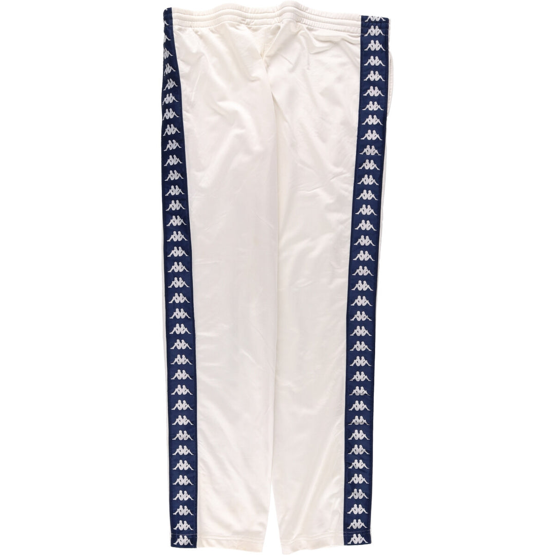 90s-00'S Kappa Track Pants, Men's Size L polyester pale white type Vintage Second Hand