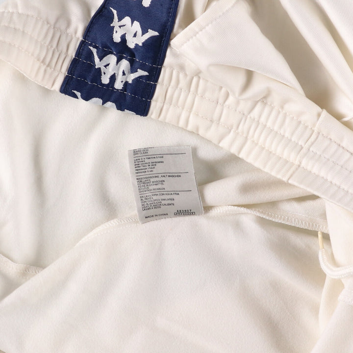 90s-00'S Kappa Track Pants, Men's Size L polyester pale white type Vintage Second Hand
