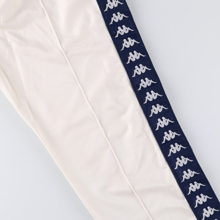 90s-00'S Kappa Track Pants, Men's Size L polyester pale white type Vintage Second Hand