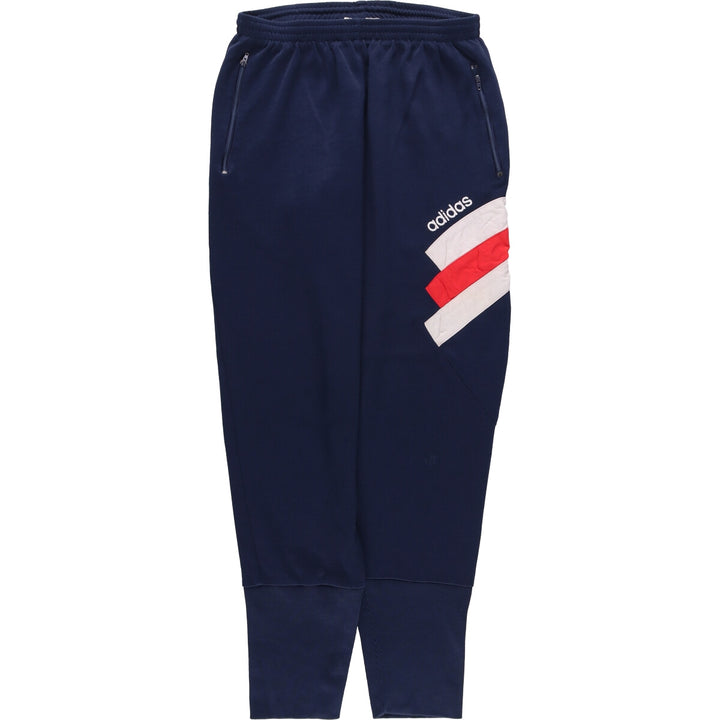Vintage 1980'S Adidas track pants, size M, men's polyester navy blue type Vintage Second Hand