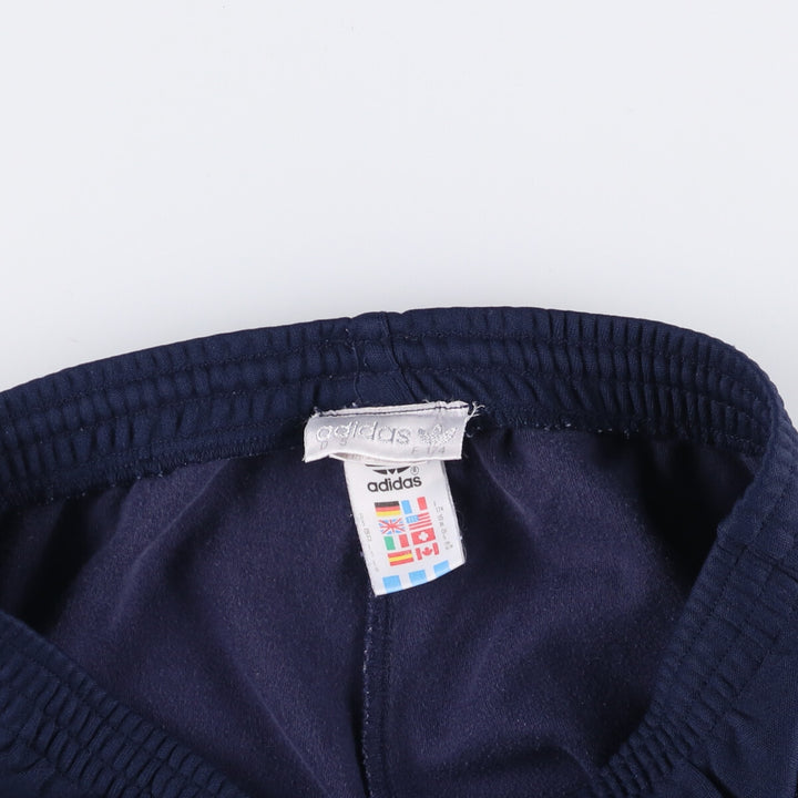 Vintage 1980'S Adidas track pants, size M, men's polyester navy blue type Vintage Second Hand