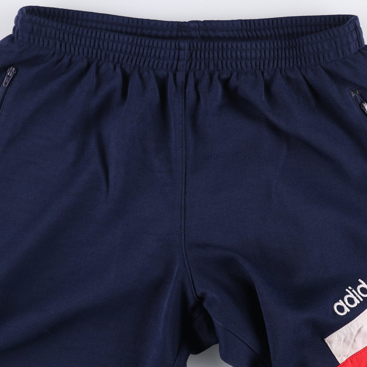 Vintage 1980'S Adidas track pants, size M, men's polyester navy blue type Vintage Second Hand