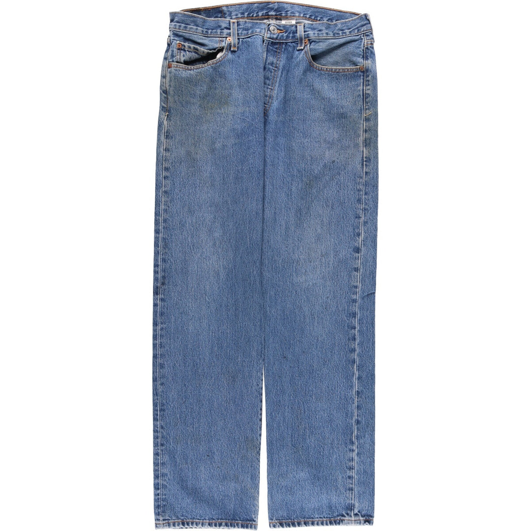 00'S Levi's 501 straight denim pants for men, size W34 cotton blue type Vintage Second Hand