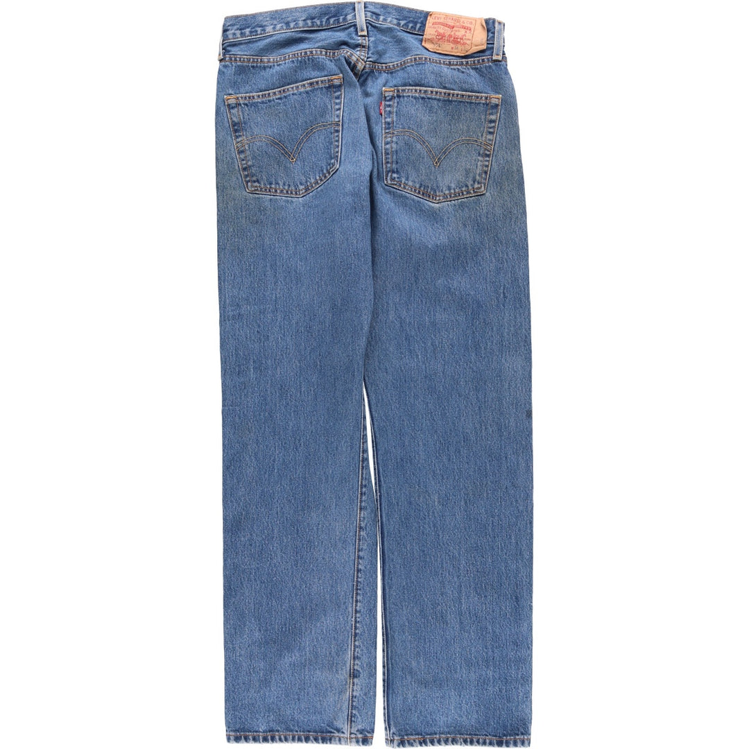 00'S Levi's 501 straight denim pants for men, size W34 cotton blue type Vintage Second Hand