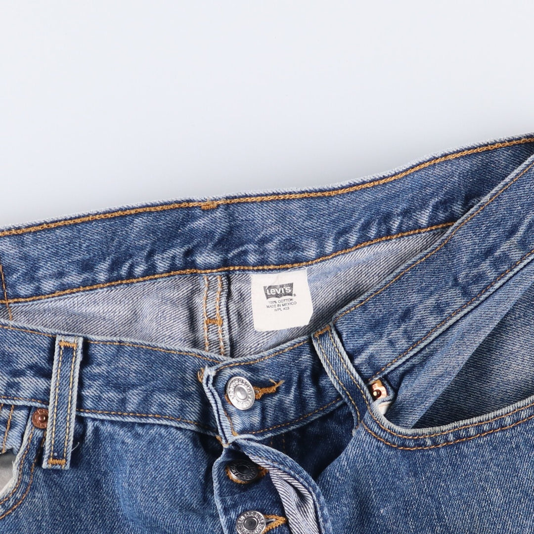 00'S Levi's 501 straight denim pants for men, size W34 cotton blue type Vintage Second Hand