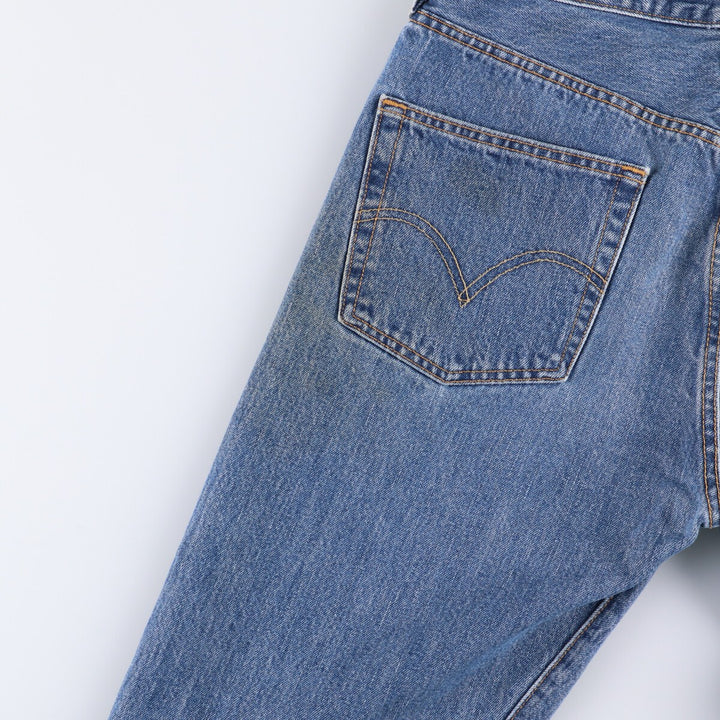 00'S Levi's 501 straight denim pants for men, size W34 cotton blue type Vintage Second Hand
