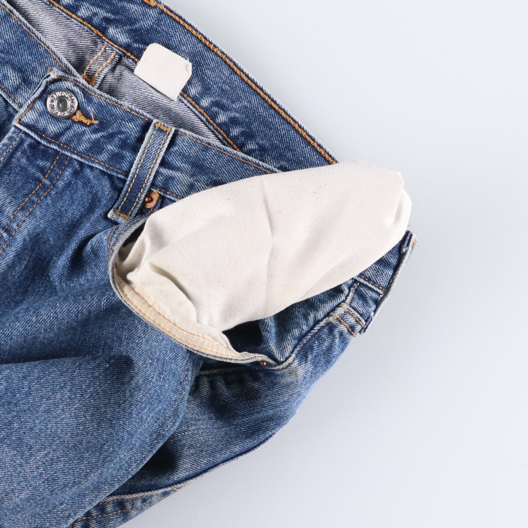 00'S Levi's 501 straight denim pants for men, size W34 cotton blue type Vintage Second Hand