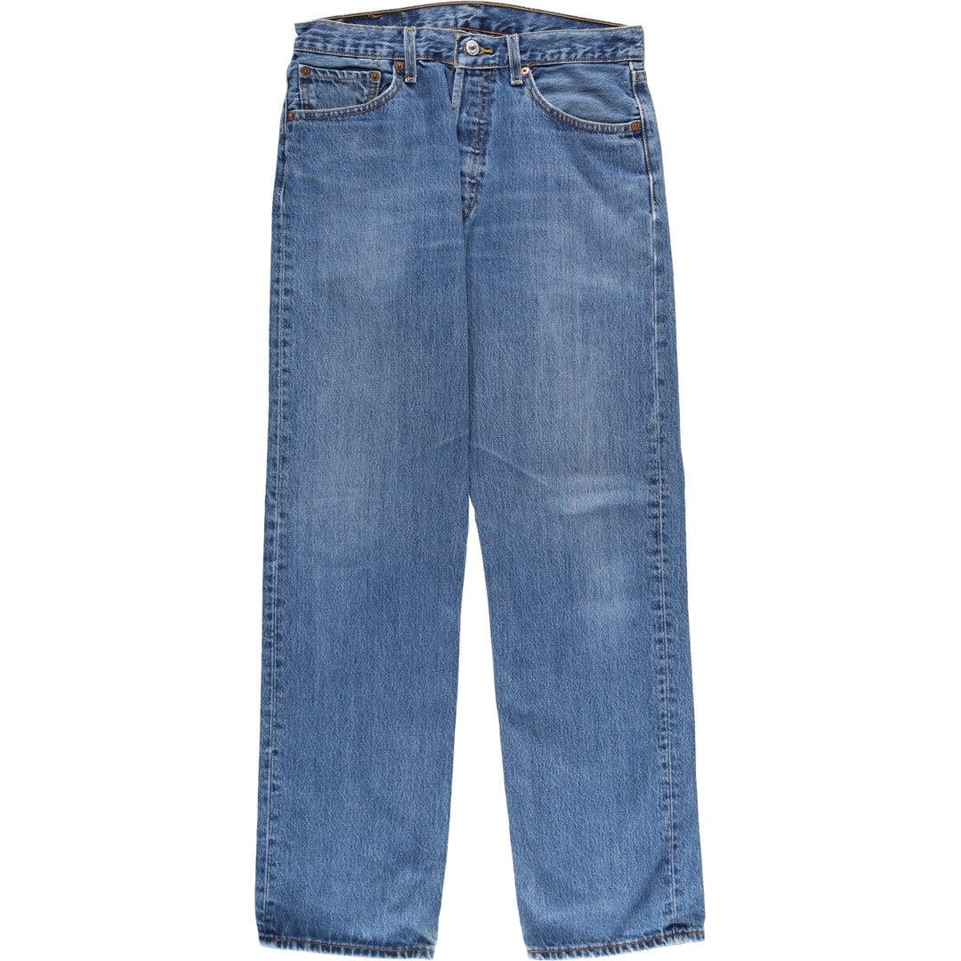 00'S Levi's 501 straight denim pants for men, size W32 cotton blue type Vintage Second Hand