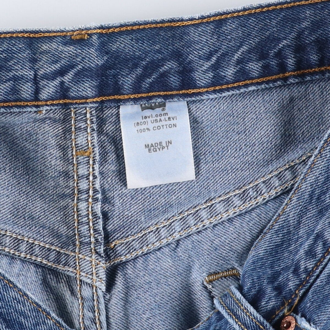 00'S Levi's 501 straight denim pants for men, size W32 cotton blue type Vintage Second Hand
