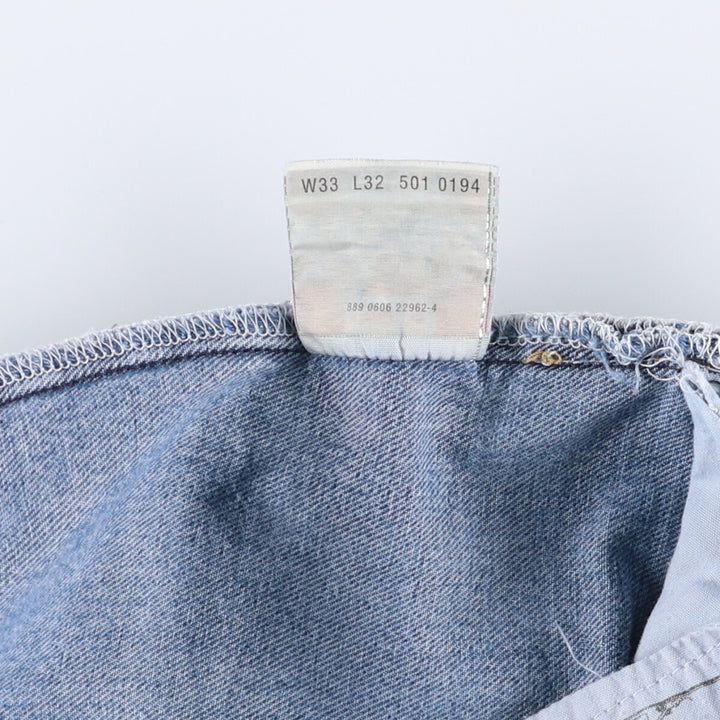 00'S Levi's 501 straight denim pants for men, size W32 cotton blue type Vintage Second Hand