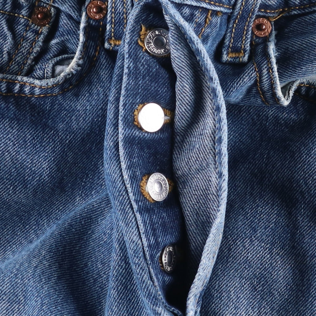 00'S Levi's 501 straight denim pants for men, size W32 cotton blue type Vintage Second Hand