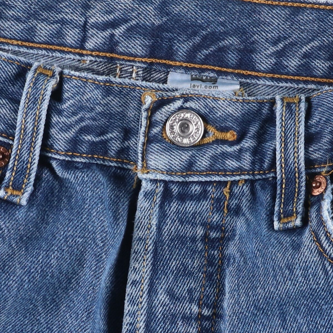 00'S Levi's 501 straight denim pants for men, size W32 cotton blue type Vintage Second Hand