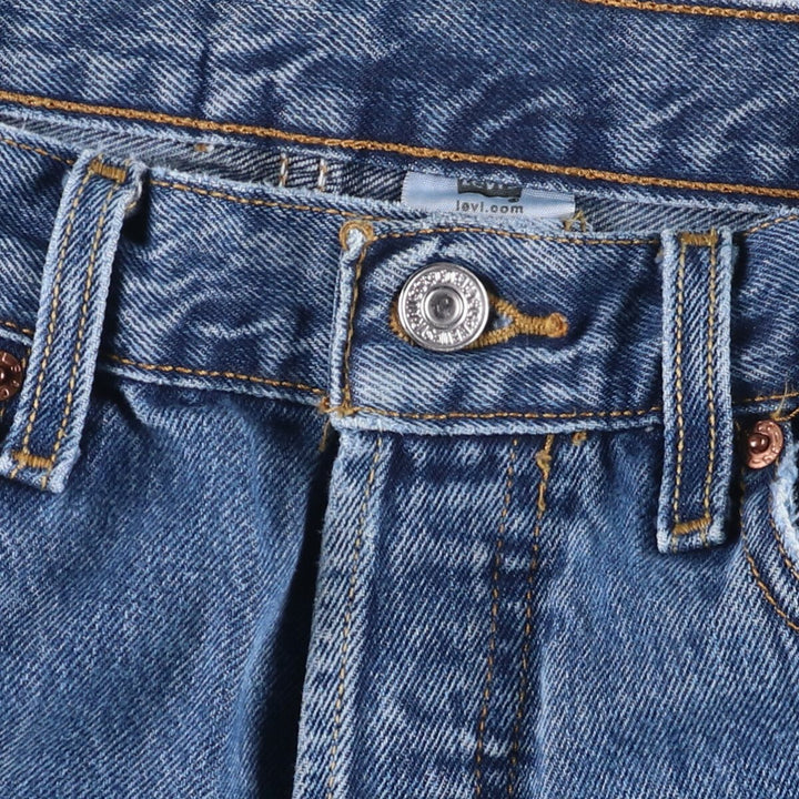 00'S Levi's 501 straight denim pants for men, size W32 cotton blue type Vintage Second Hand