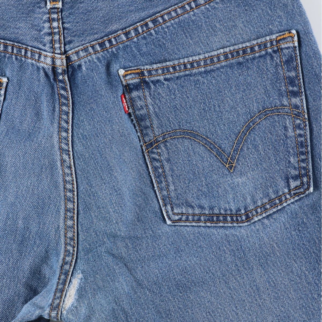 00'S Levi's 501 straight denim pants for men, size W32 cotton blue type Vintage Second Hand
