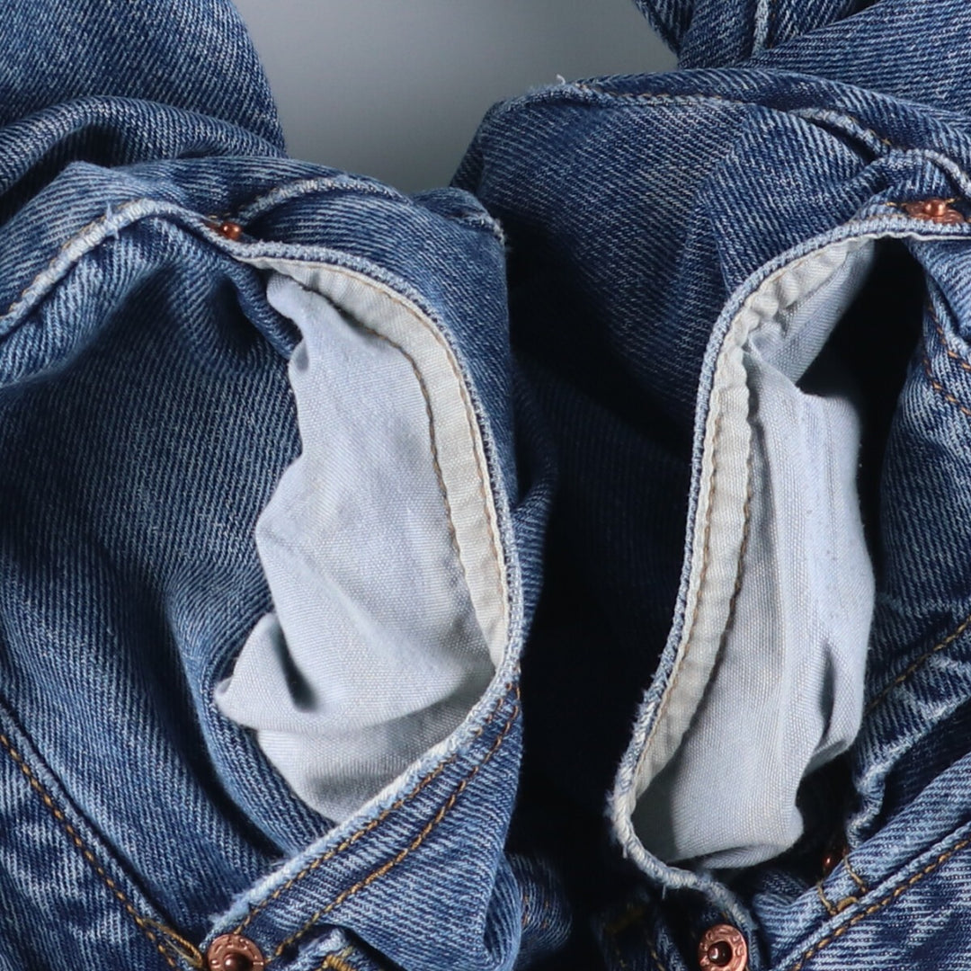 00'S Levi's 501 straight denim pants for men, size W32 cotton blue type Vintage Second Hand