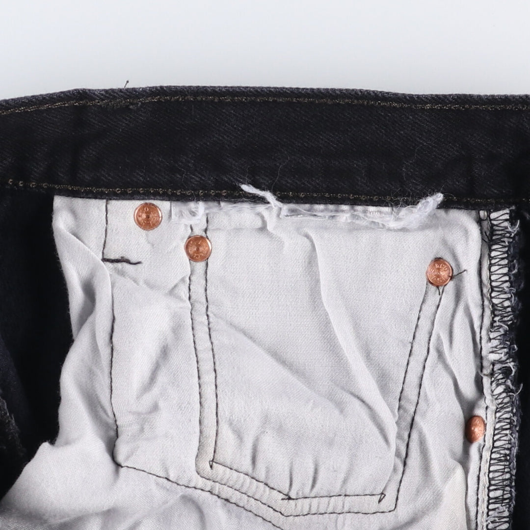 Levi's 501 Black Denim Straight Denim Pants for Men, W35 unclear black type Vintage Second Hand