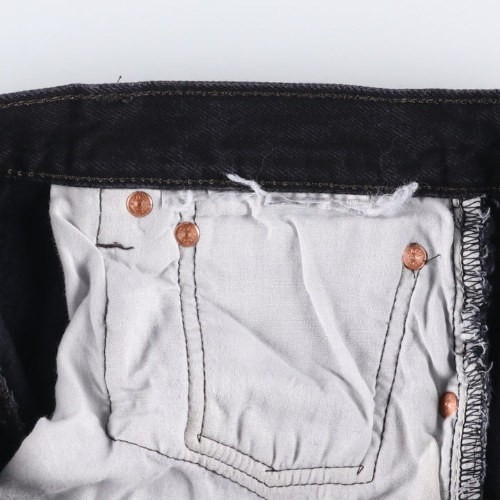 Levi's 501 Black Denim Straight Denim Pants for Men, W35 unclear black type Vintage Second Hand