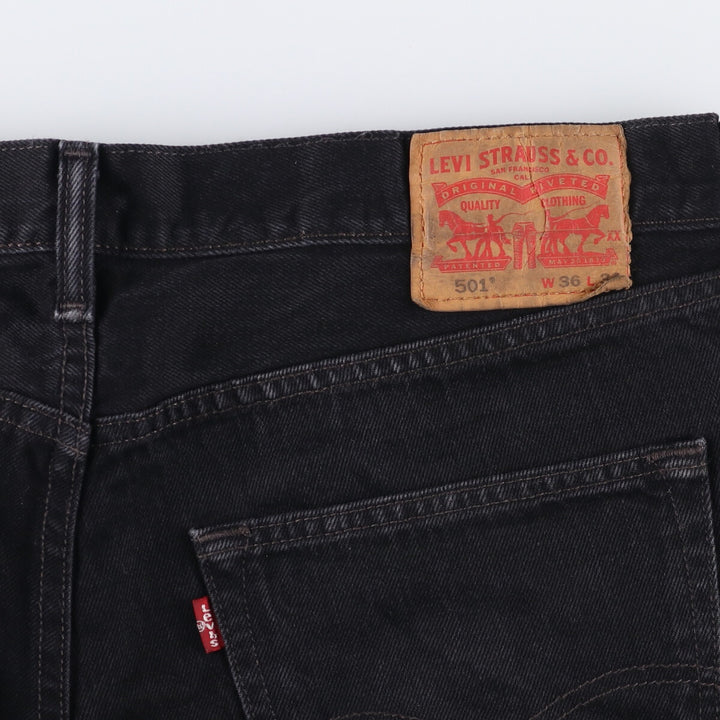 Levi's 501 Black Denim Straight Denim Pants Men's W36 cotton black type Vintage Second Hand