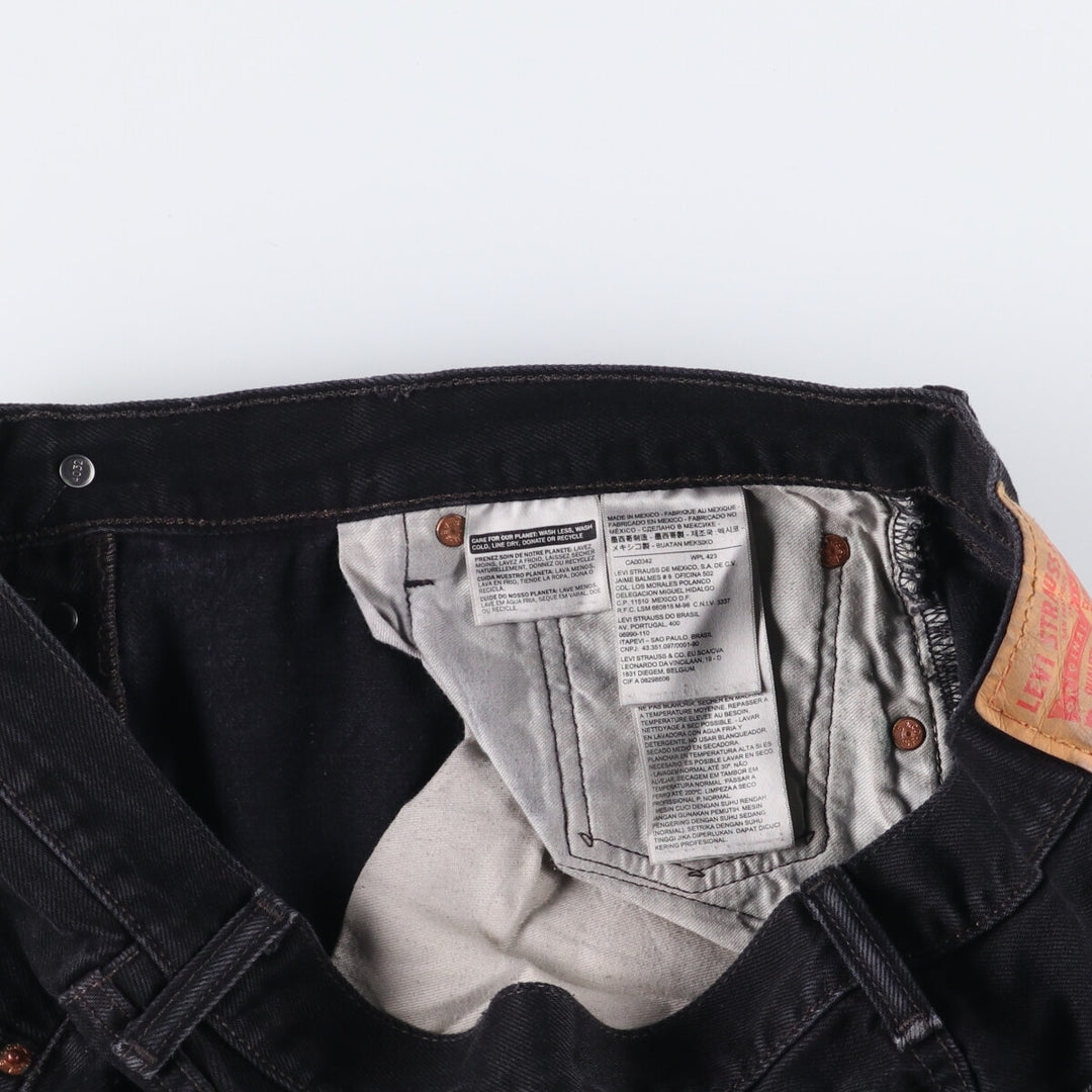 Levi's 501 Black Denim Straight Denim Pants Men's W36 cotton black type Vintage Second Hand