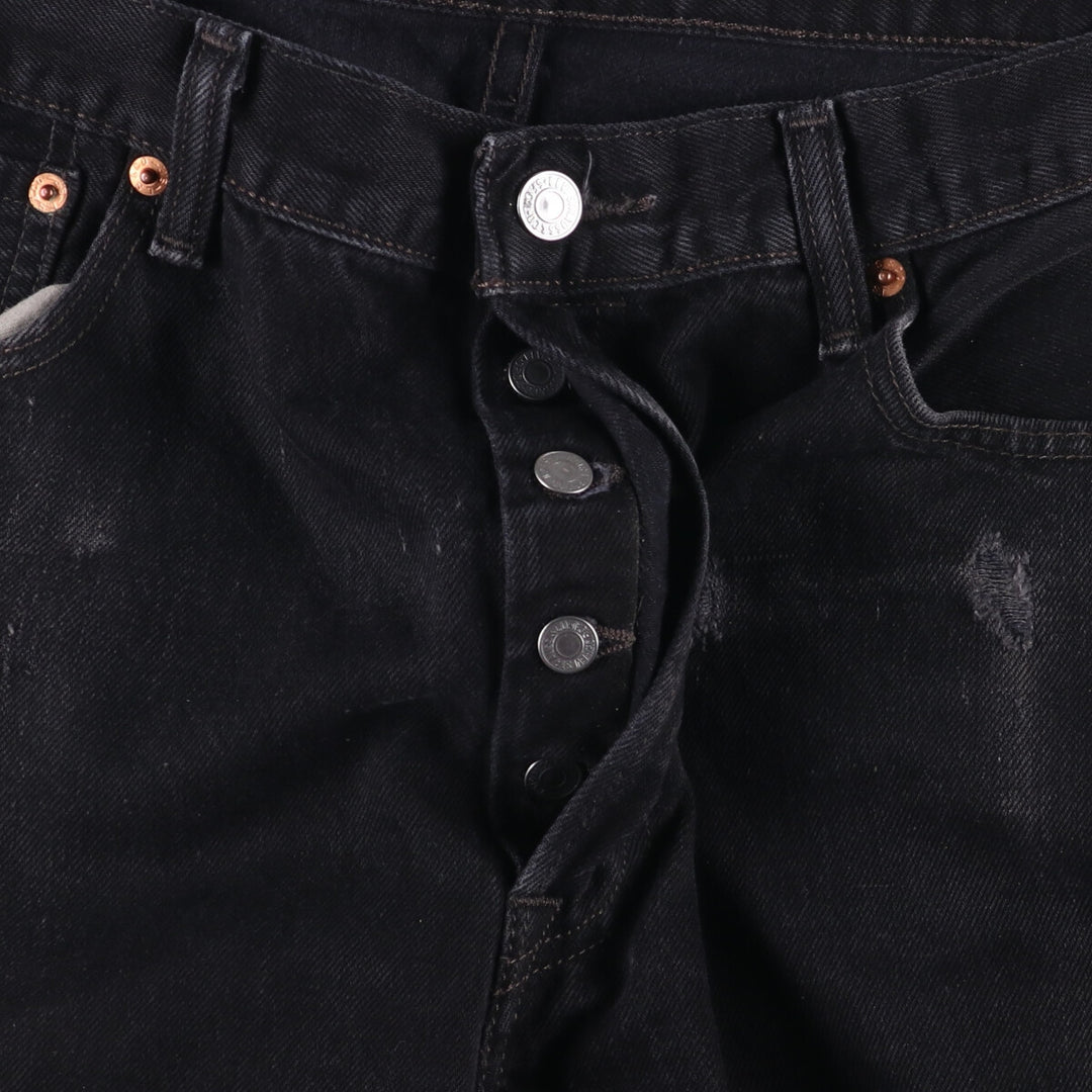 Levi's 501 Black Denim Straight Denim Pants Men's W36 cotton black type Vintage Second Hand