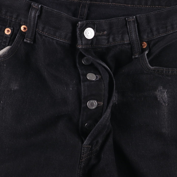 Levi's 501 Black Denim Straight Denim Pants Men's W36 cotton black type Vintage Second Hand