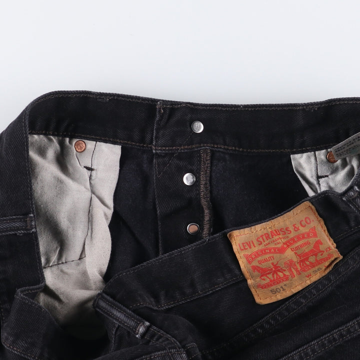 Levi's 501 Black Denim Straight Denim Pants Men's W36 cotton black type Vintage Second Hand