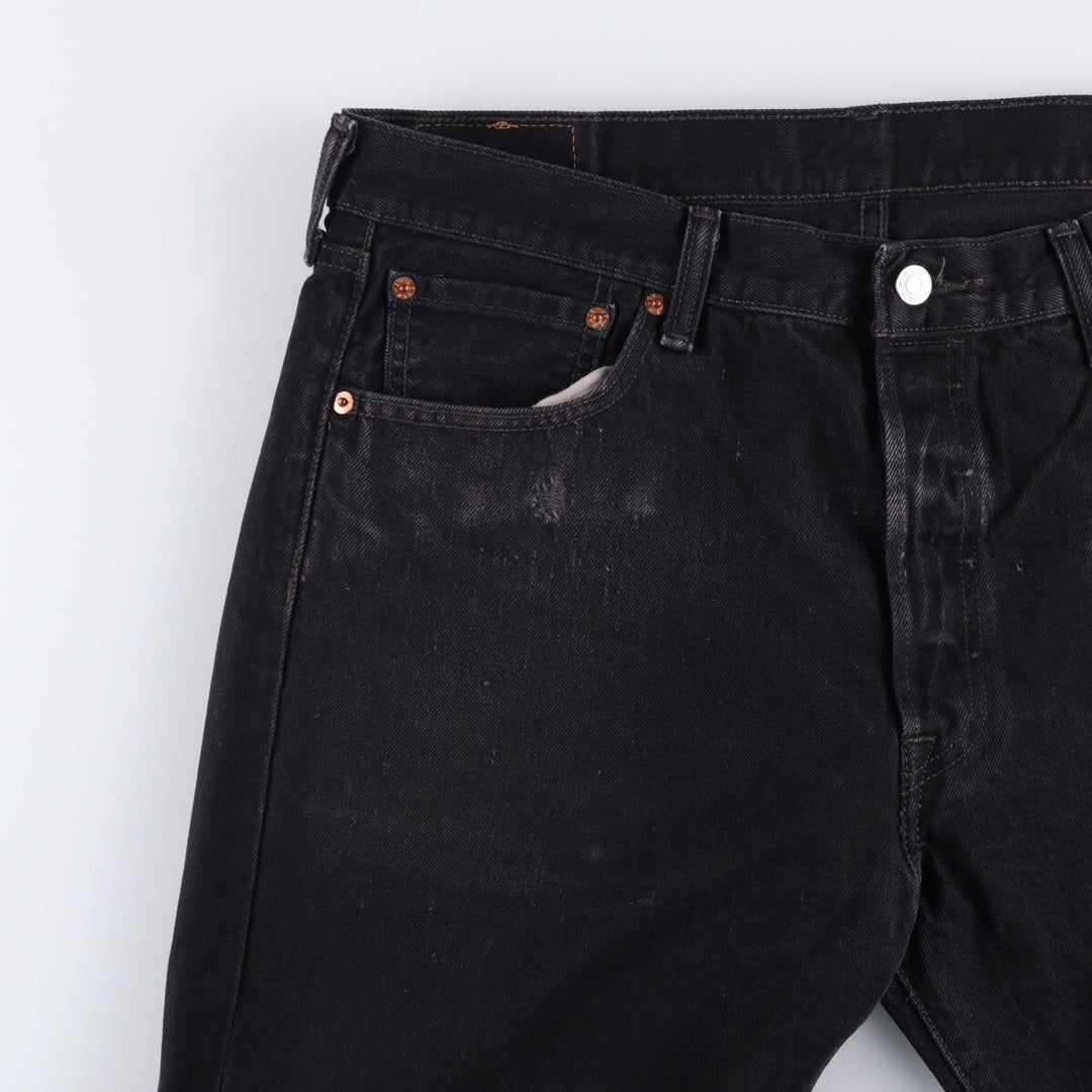 Levi's 501 Black Denim Straight Denim Pants Men's W36 cotton black type Vintage Second Hand