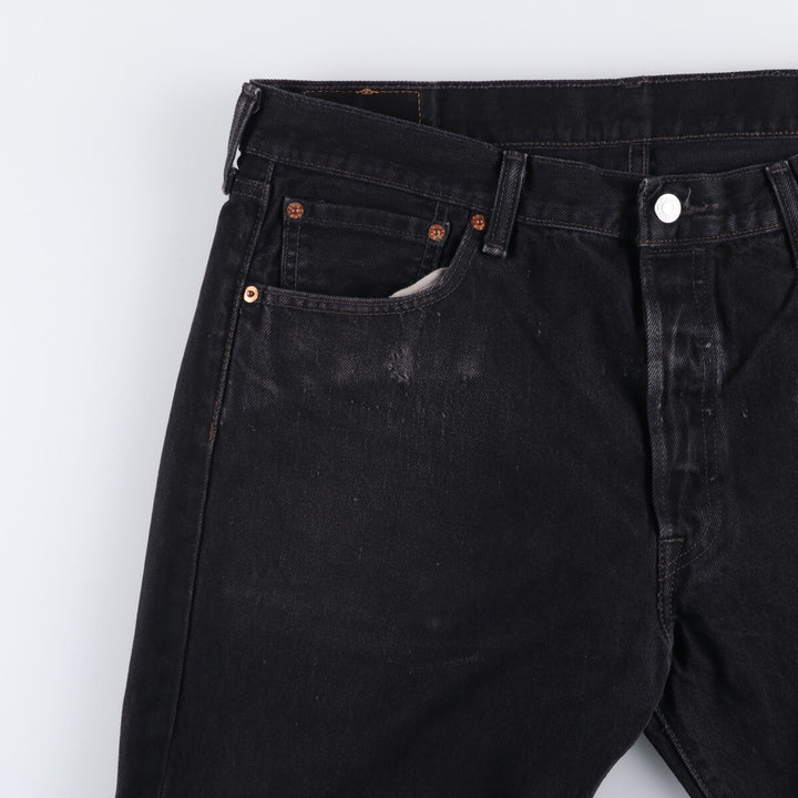 Levi's 501 Black Denim Straight Denim Pants Men's W36 cotton black type Vintage Second Hand