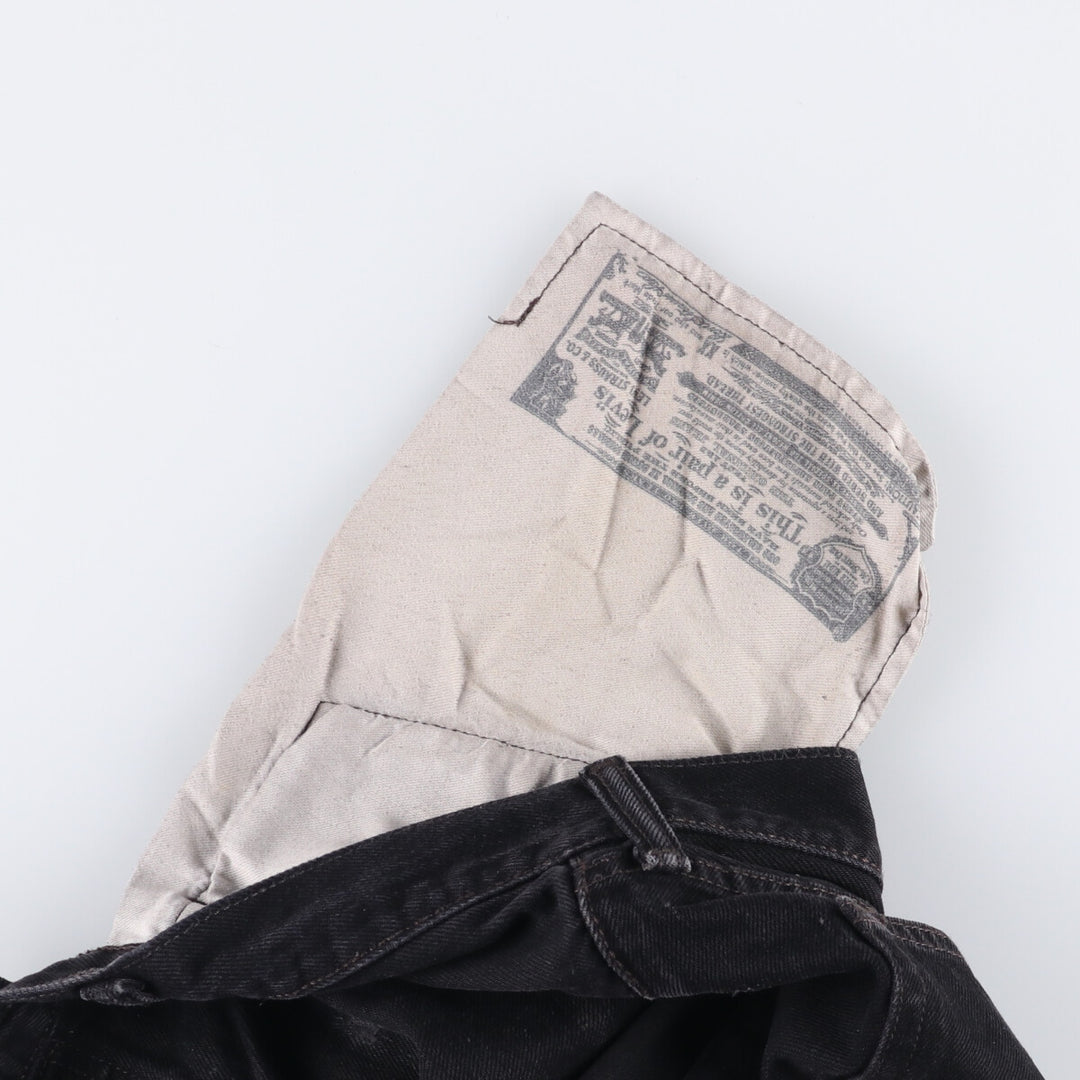 Levi's 501 Black Denim Straight Denim Pants Men's W36 cotton black type Vintage Second Hand