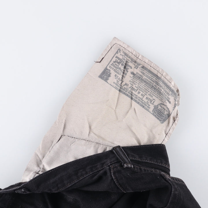 Levi's 501 Black Denim Straight Denim Pants Men's W36 cotton black type Vintage Second Hand