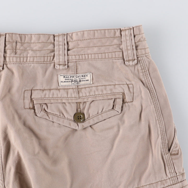 Ralph Lauren POLO by Ralph Lauren cargo shorts, half pants, men's w37 equivalent cotton Beige type Vintage Second Hand