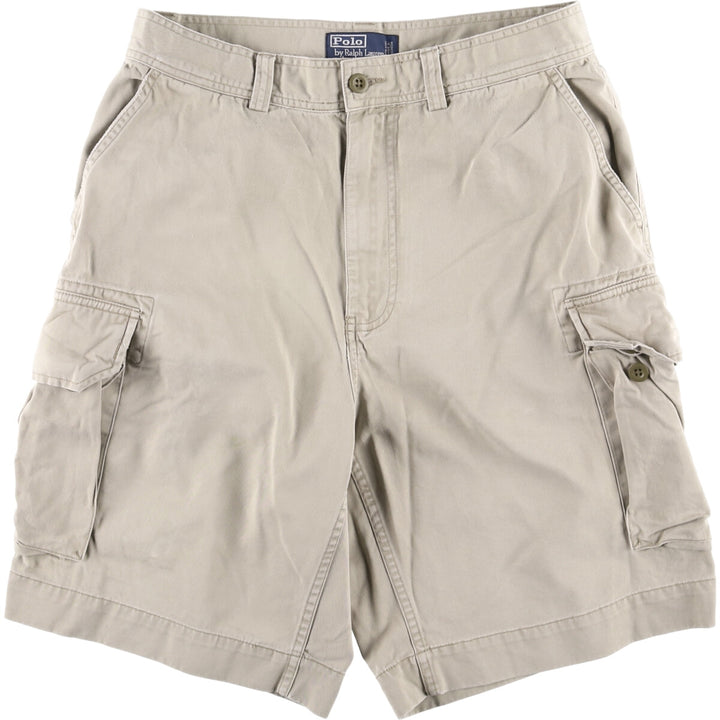 Ralph Lauren POLO by Ralph Lauren cargo shorts, half pants, men's size w34 cotton Beige type Vintage Second Hand