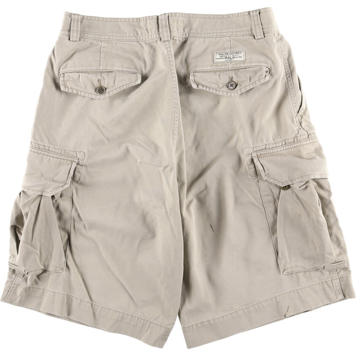 Ralph Lauren POLO by Ralph Lauren cargo shorts, half pants, men's size w34 cotton Beige type Vintage Second Hand