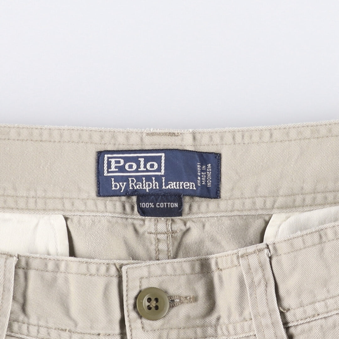 Ralph Lauren POLO by Ralph Lauren cargo shorts, half pants, men's size w34 cotton Beige type Vintage Second Hand