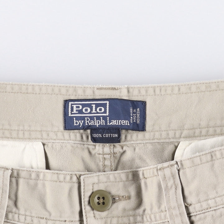 Ralph Lauren POLO by Ralph Lauren cargo shorts, half pants, men's size w34 cotton Beige type Vintage Second Hand
