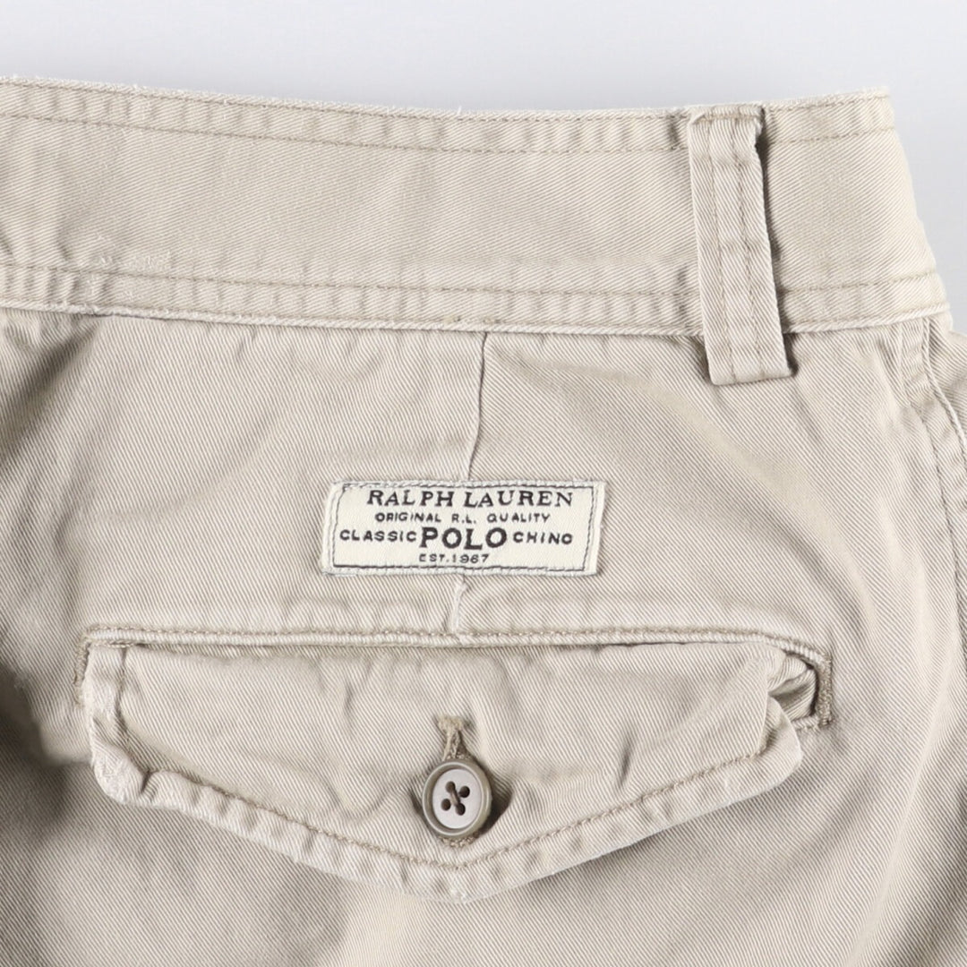Ralph Lauren POLO by Ralph Lauren cargo shorts, half pants, men's size w34 cotton Beige type Vintage Second Hand