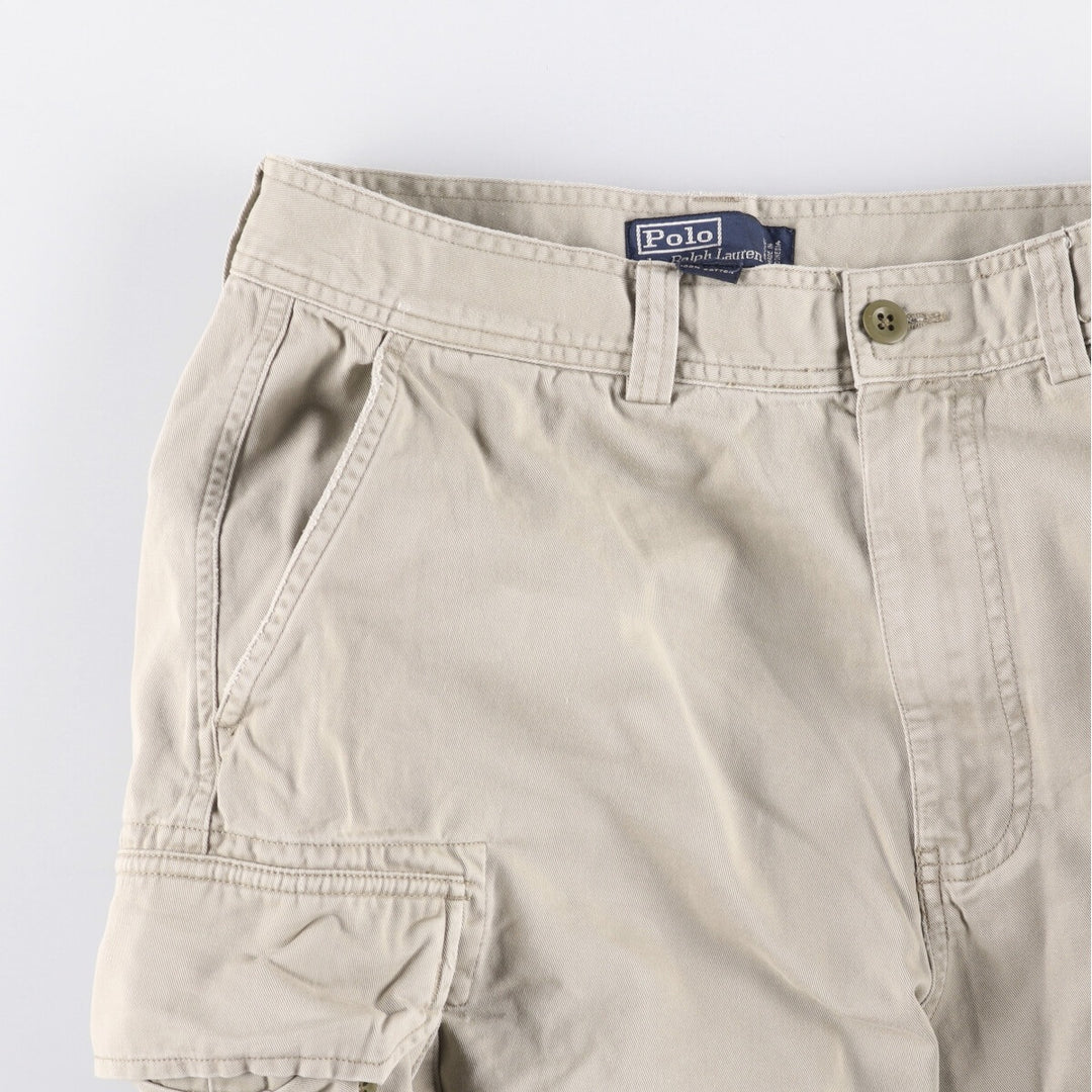 Ralph Lauren POLO by Ralph Lauren cargo shorts, half pants, men's size w34 cotton Beige type Vintage Second Hand