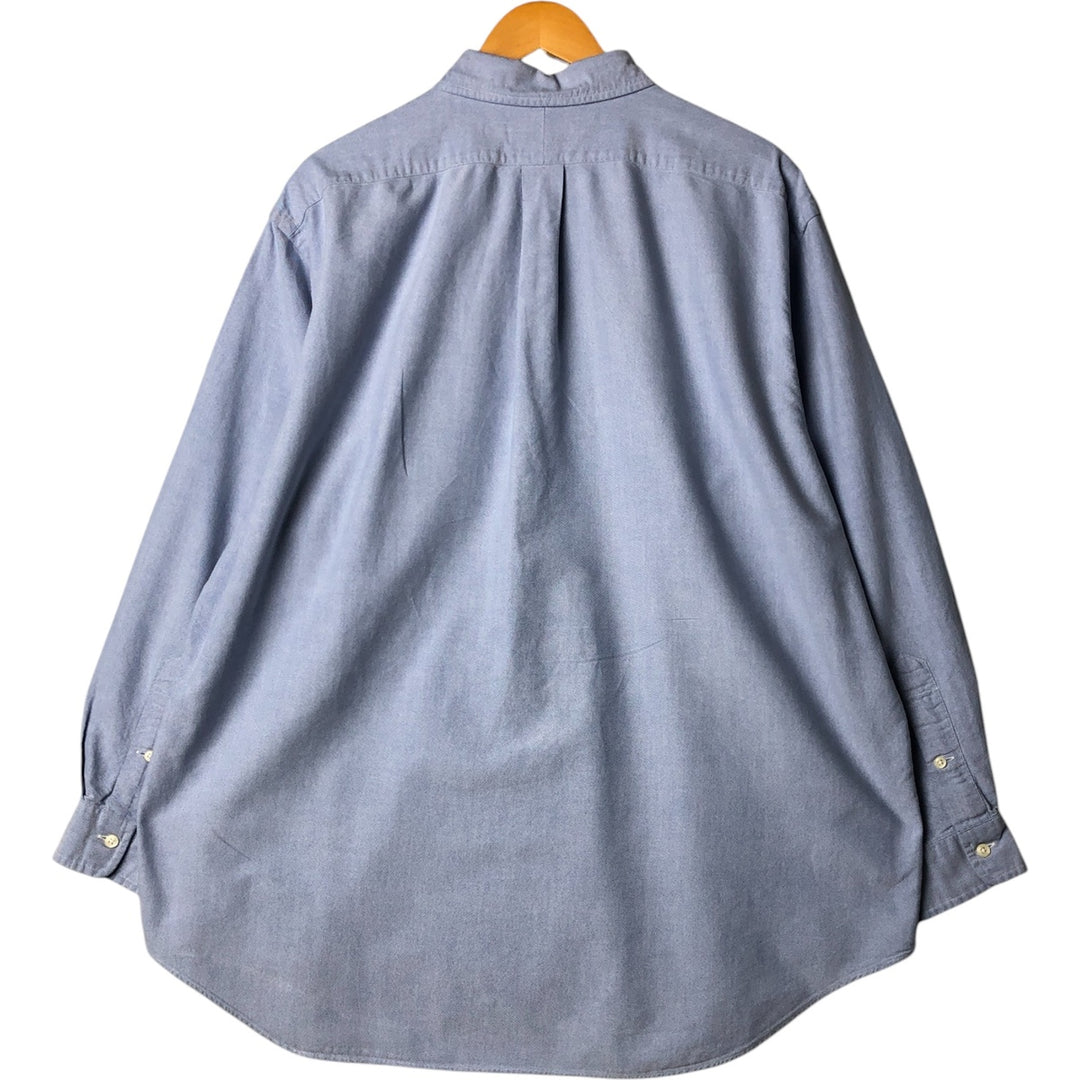 Ralph Lauren YARMOUTH long sleeve button down shirt, men's XL size cotton blue type Vintage Second Hand