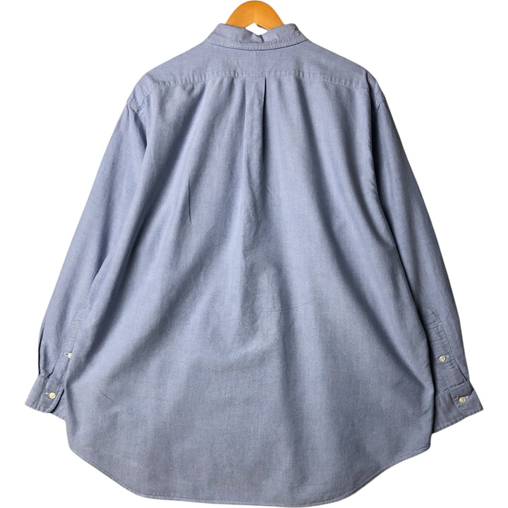 Ralph Lauren YARMOUTH long sleeve button down shirt, men's XL size cotton blue type Vintage Second Hand